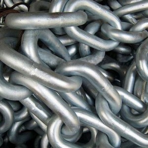 Catena di allevamento ittico in acciaio legato a maglia lunga zincata